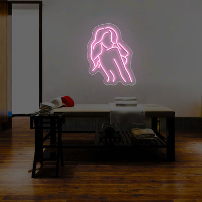 Elegant Girl Neon Sign | CNUS014674 | Pink