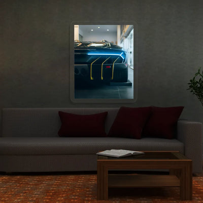 Lambo Centenario Backlight Neon Artwork | Iceblue