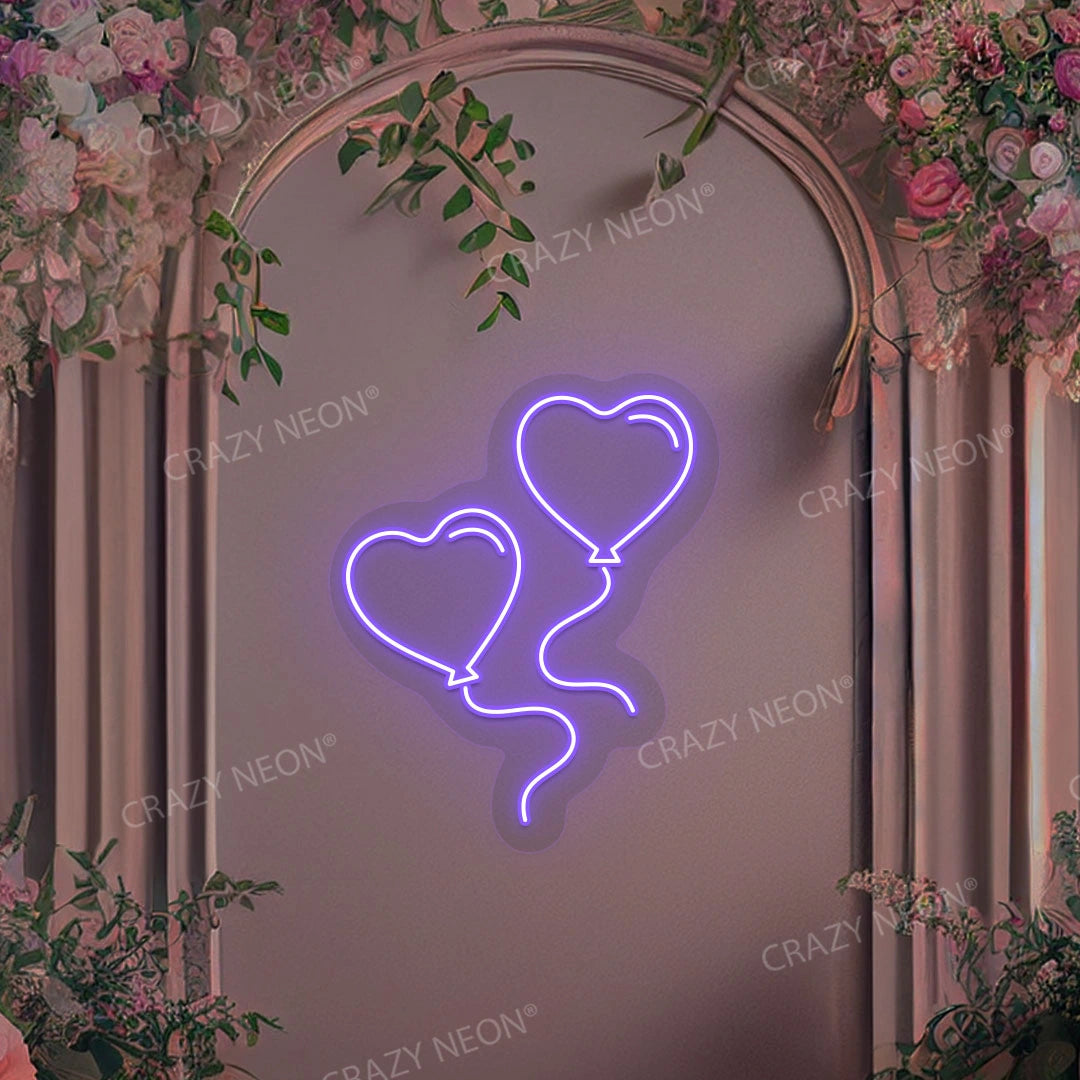 Heart Balloon Neon Sign