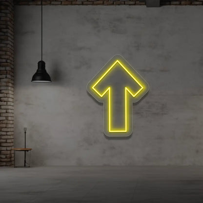 Upward Geometric arrow in Yellow color