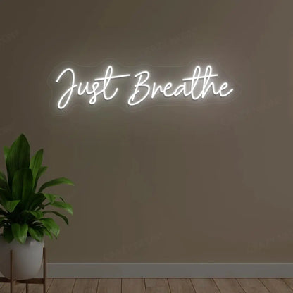 Just Breath Neon Sign | Warmwhite