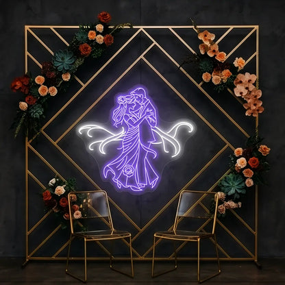 First Dance Wedding Neon Sign in Purple color