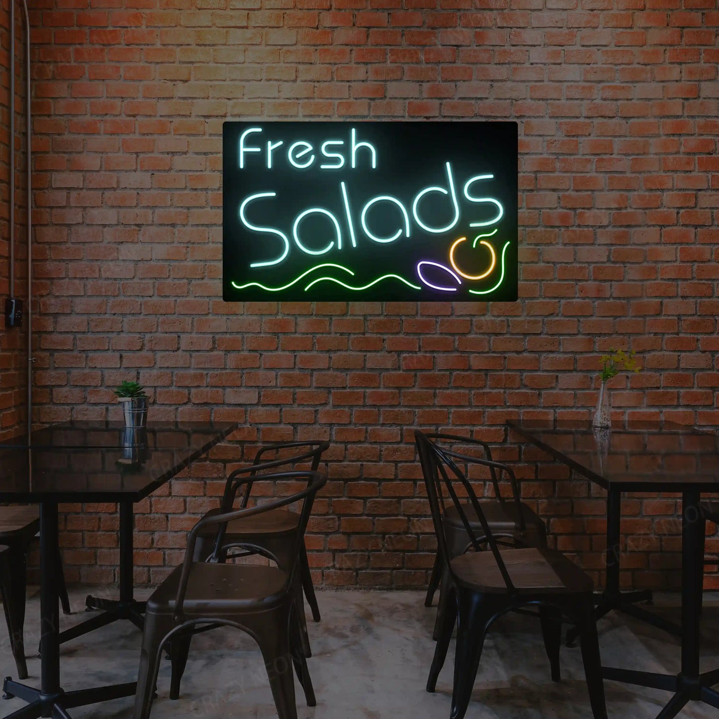 Fresh Salad Multicolor Neon Sign | Iceblue