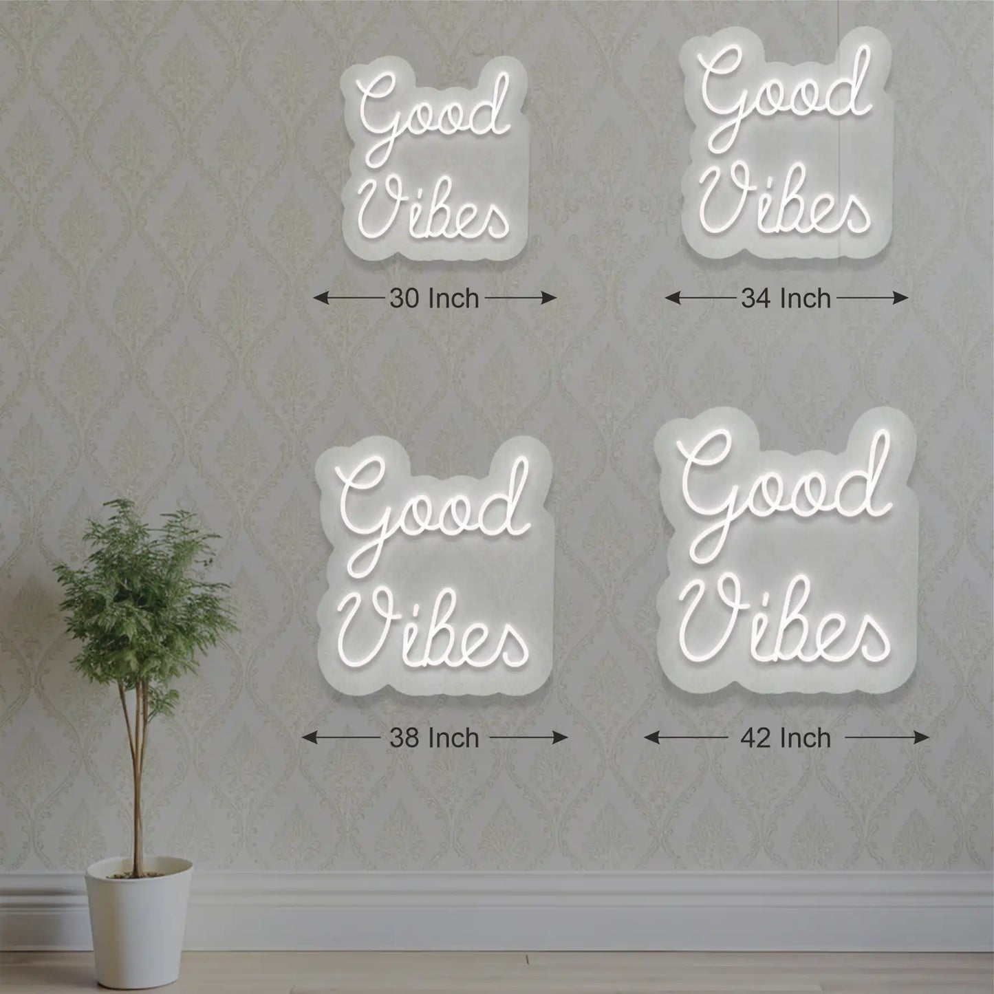 Good Vibes Neon Sign size option