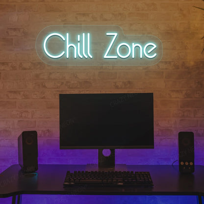 Chill Zone Neon Sign | Iceblue