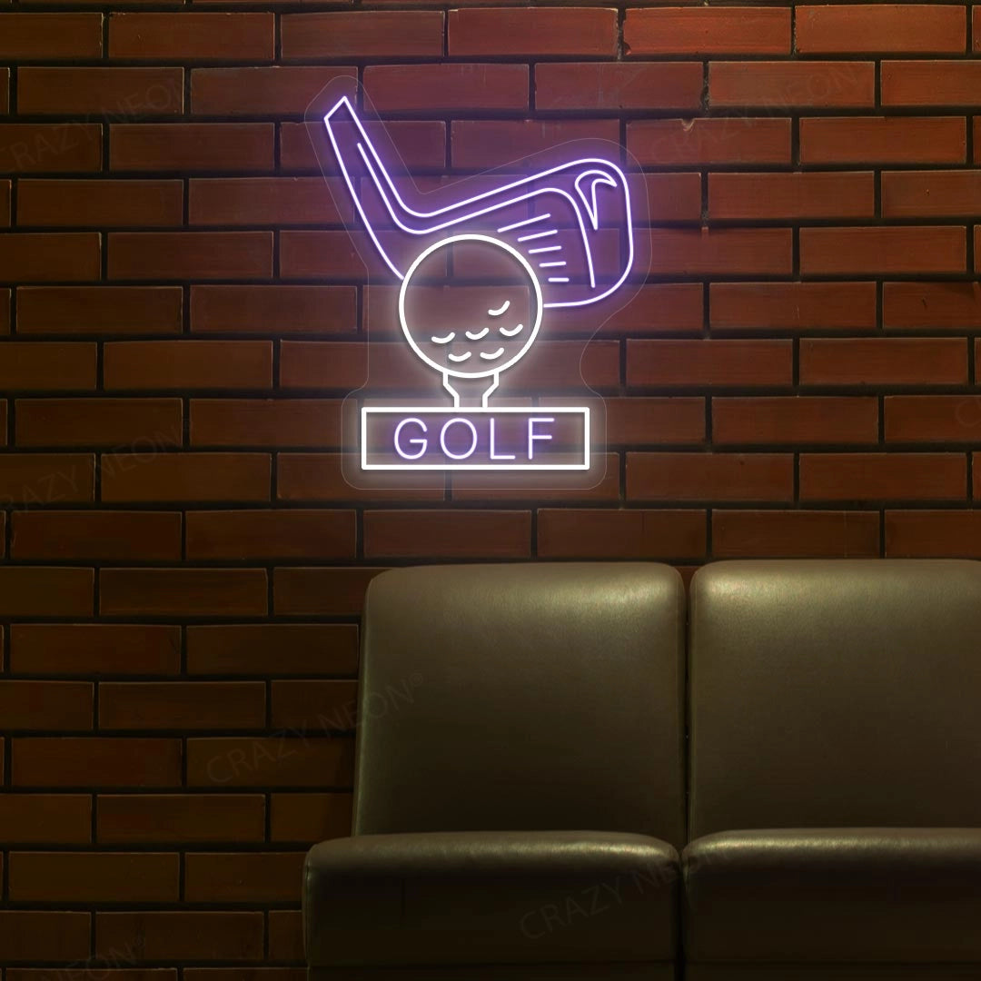 Golf Stick Neon Sign | Purple