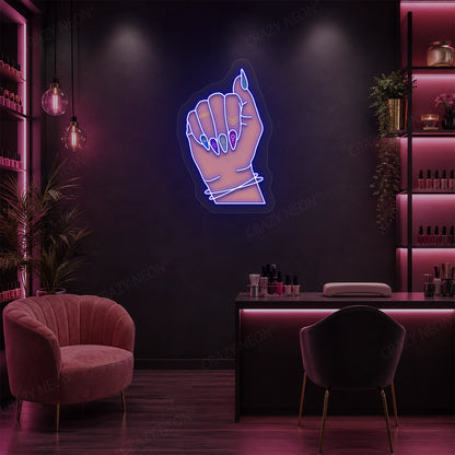 Nailed It Neon Artwork in purple color