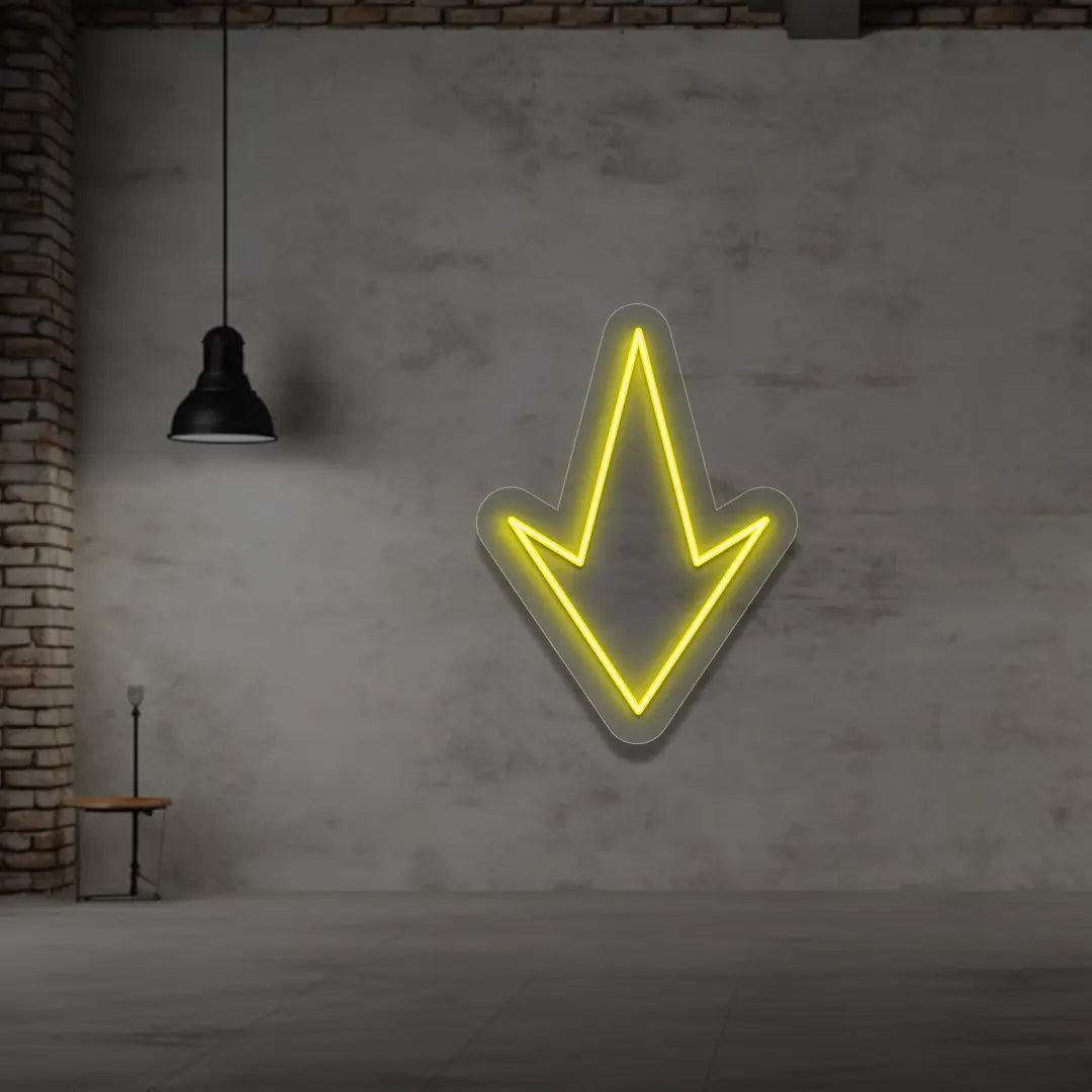 Downward Pointed arrow in Yellow color