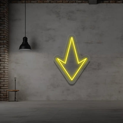Downward Pointed arrow in Yellow color