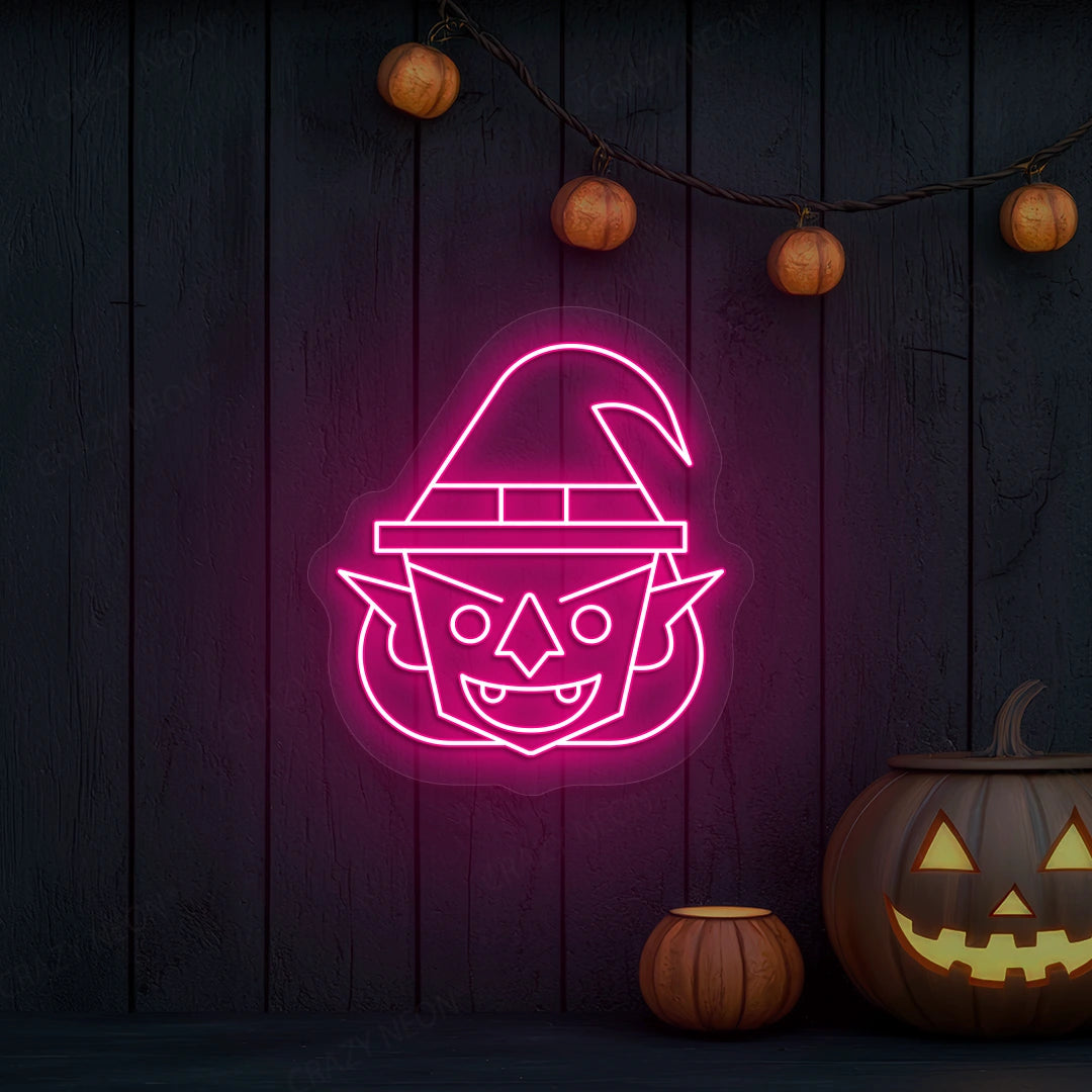 Vampire Witch Neon Sign | Pink
