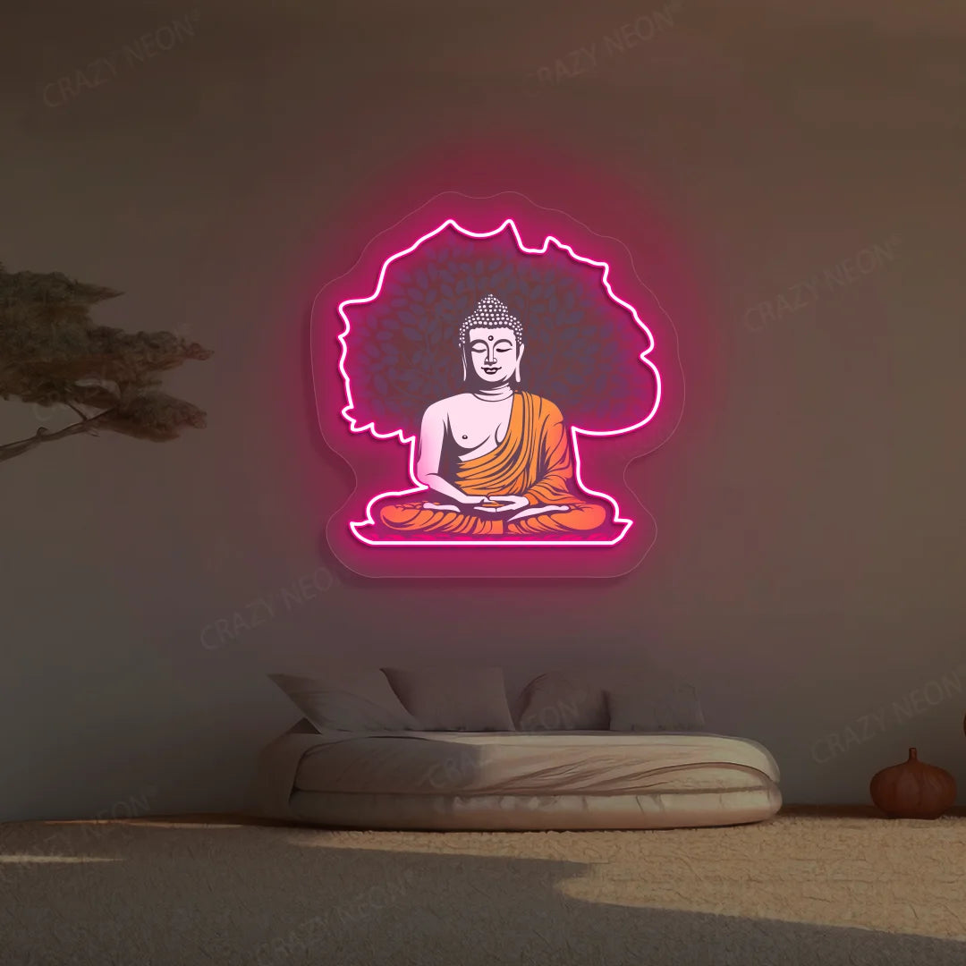 Bodhi Buddha Neon Artwork
