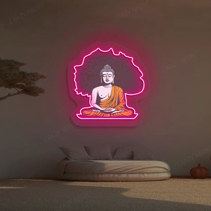 Bodhi Buddha Neon Artwork