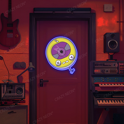 Vintage Music Neon Artwork | Blue