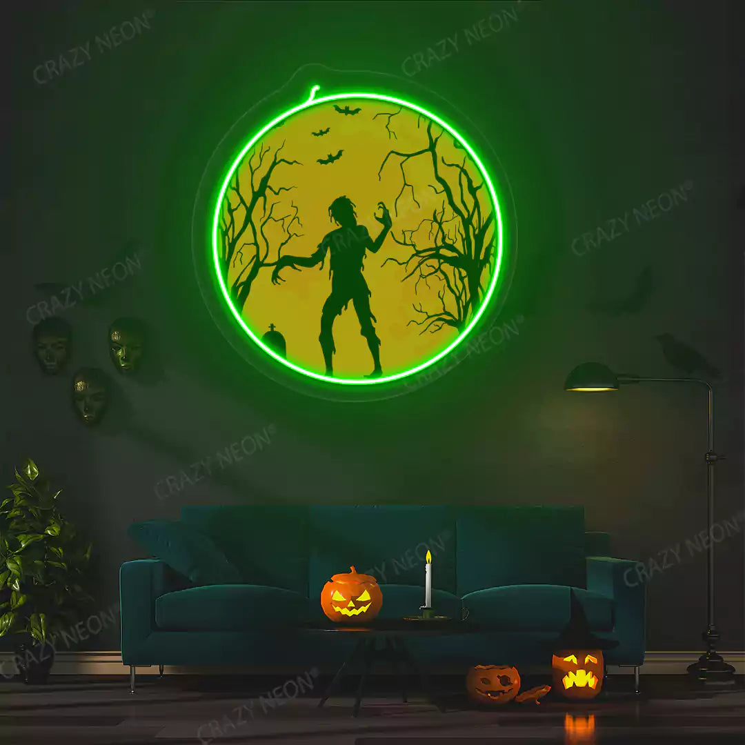 Walking corpse Neon Artwork | Green