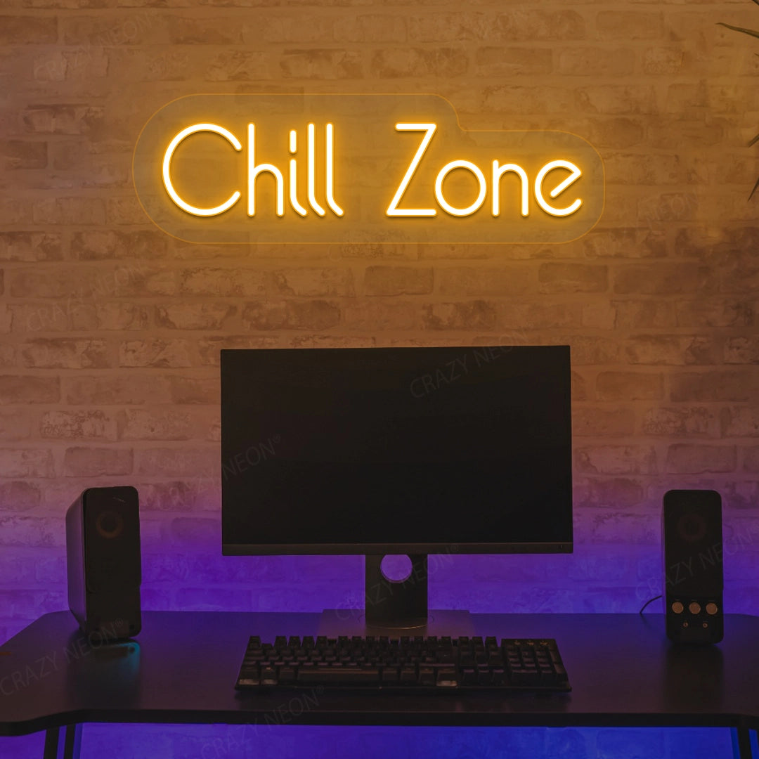 Chill Zone Neon Sign | Orange