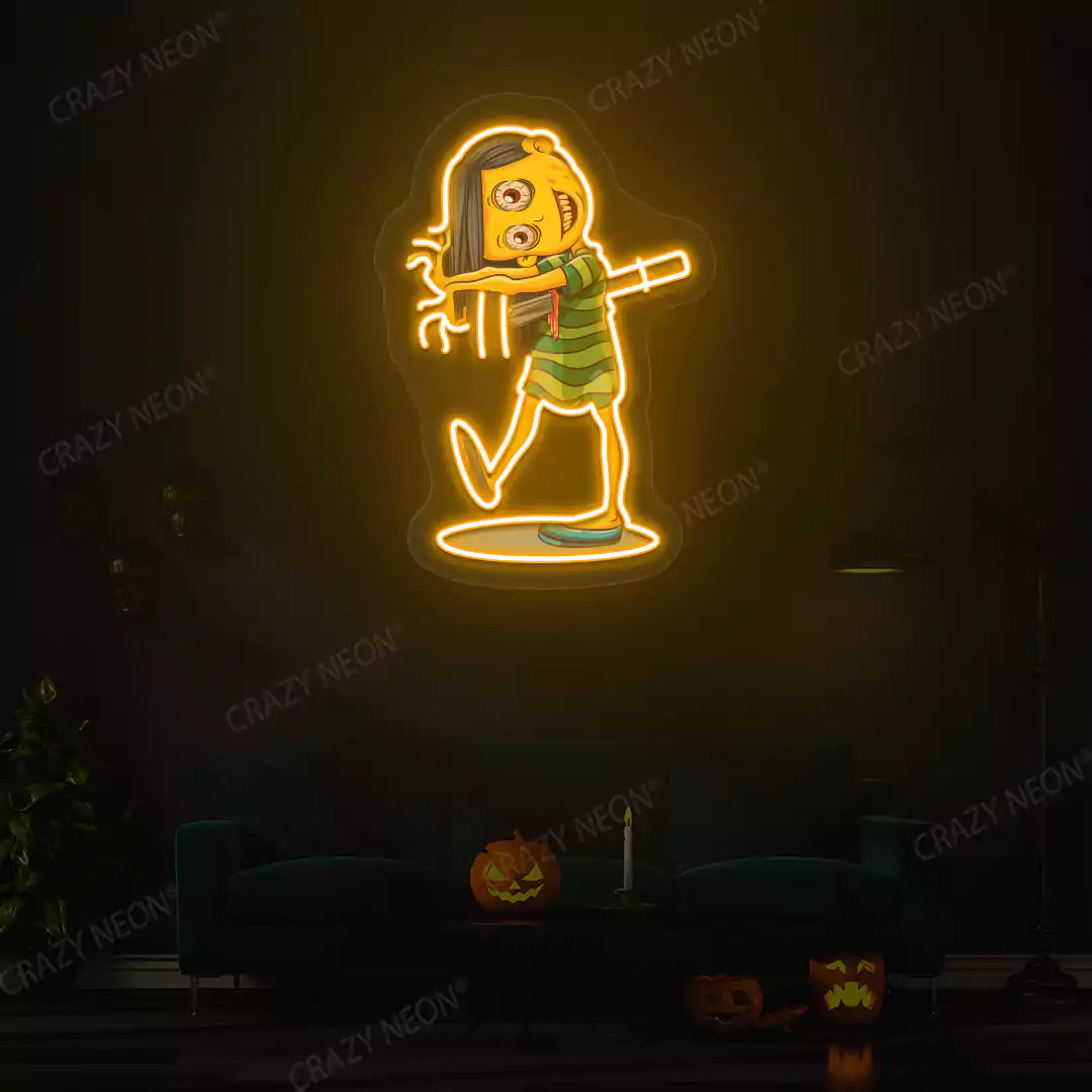 Demoness Neon Artwork | Orange