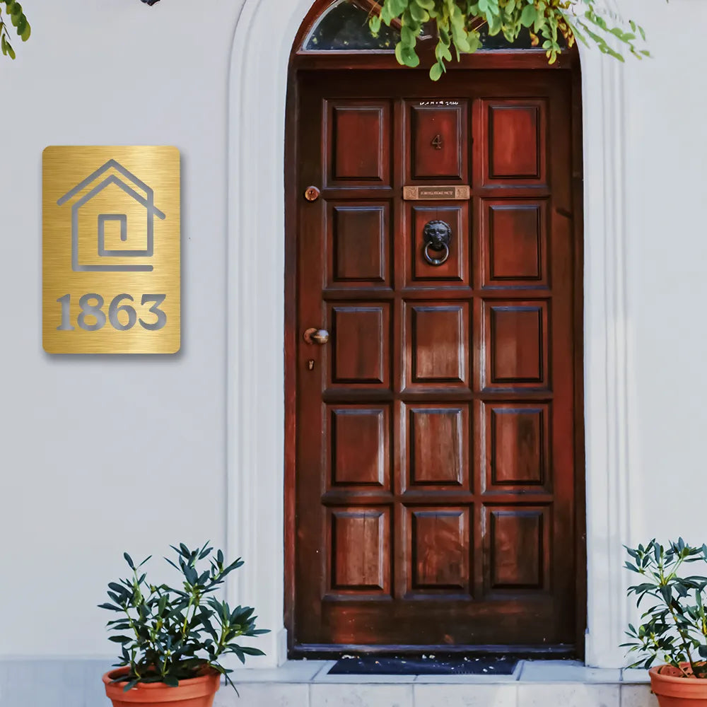 Custom Home Address Plaque Metal Monogram Sign