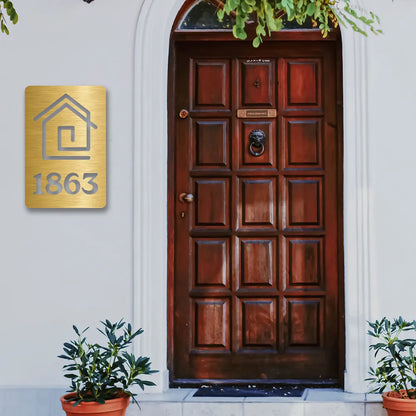 Custom Home Address Plaque Metal Monogram Sign