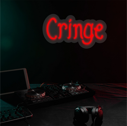 Cringe Neon Sign | red