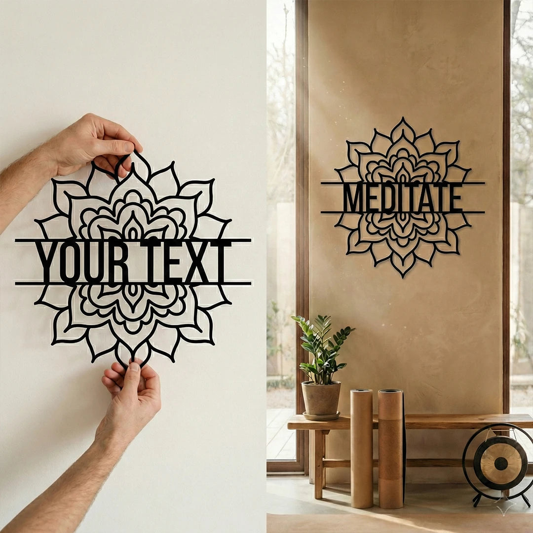 Personalized Mandala Metal  Sign