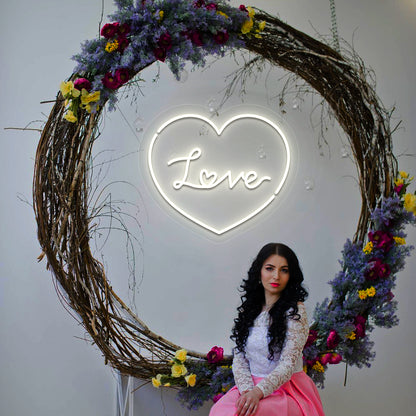 Heartfelt Love Neon Sign
