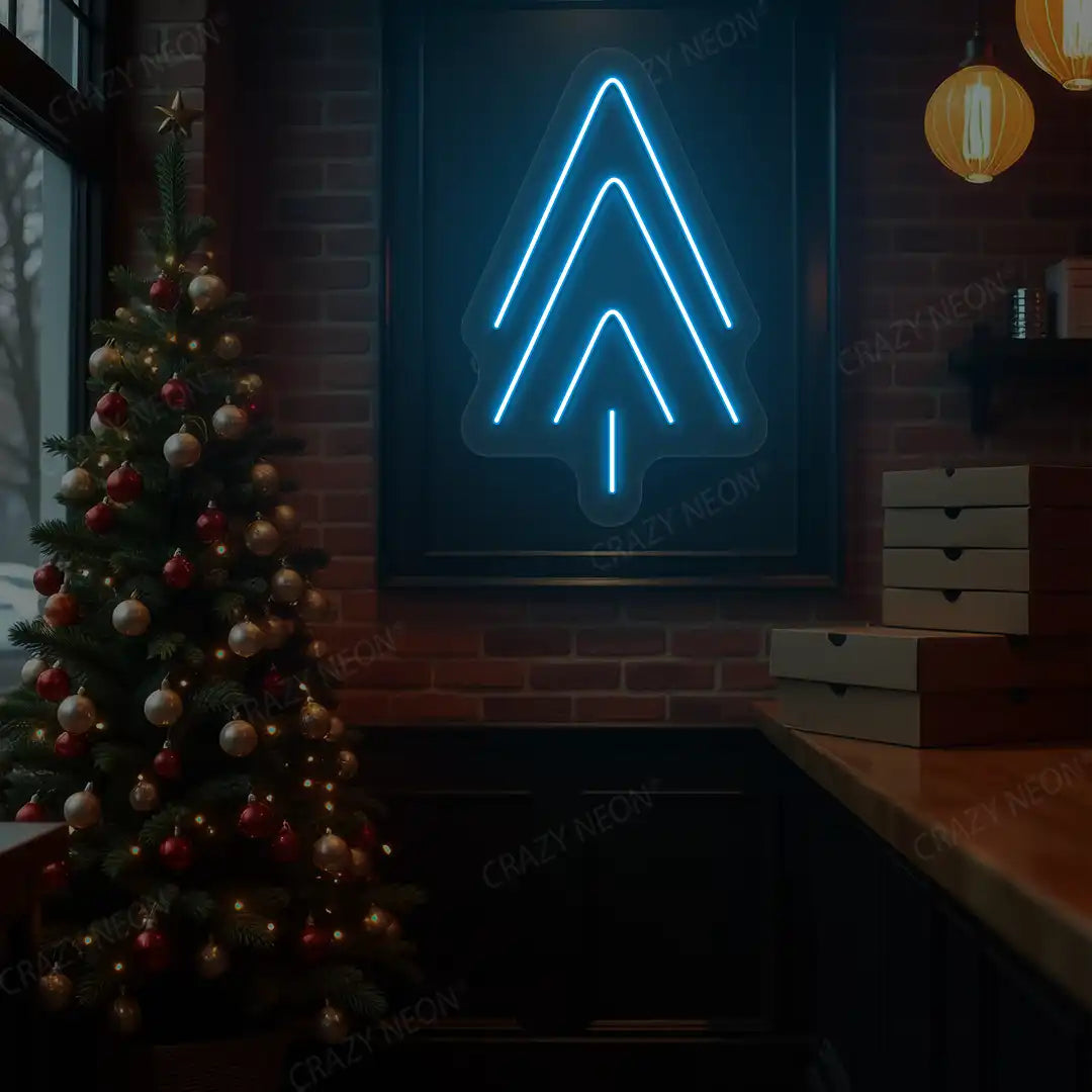 Arrow Tree Neon Sign | Iceblue