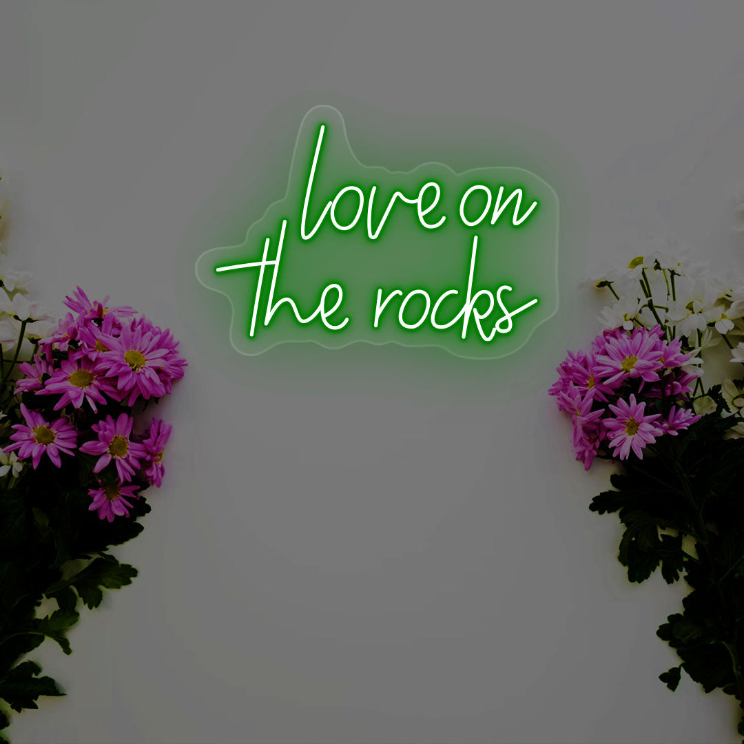 Love On The Rocks Neon Sign - CNUS011720 - Green