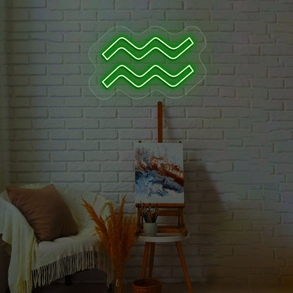 Aquarius Zodiac Neon Sign | CNUS014082 | Green