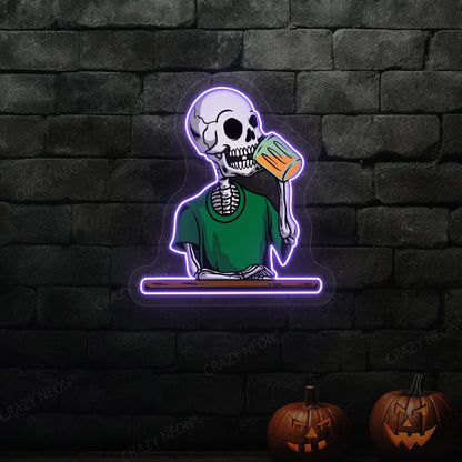 Skeleton Neon Sign | Purple