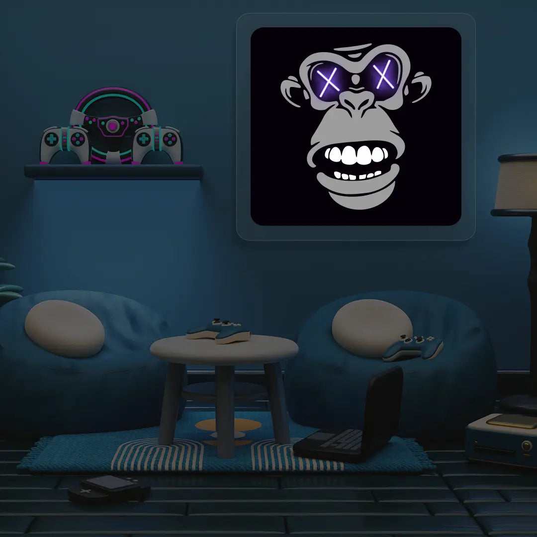 ApeX Neon Artwork in Purple color