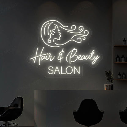 Hair & Beauty Salon Neon Sign | Warm White 