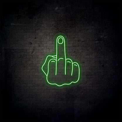 Middle Finger Neon Sign