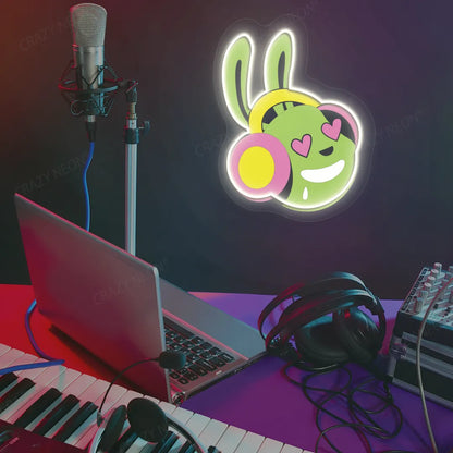 DJ Bunny Neon Artwork | Warmwhite