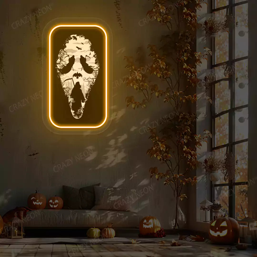Slendrina X Reaper Illusion Neon Artwork | Orange