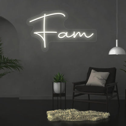 Fam Neon Sign | Warmwhite