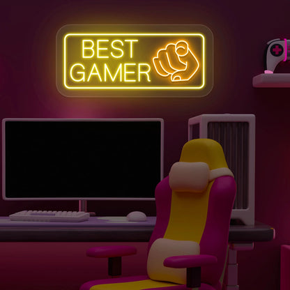 Best Gamer Neon Sign | Yellow