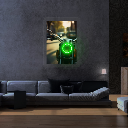 Halo Urban Moto Neon Artwork | Green