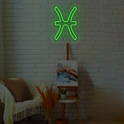 Pisces Zodiac Neon Sign | CNUS013601 | Green