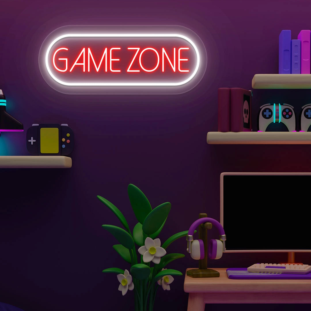 Game Zone Neon Sign | Red