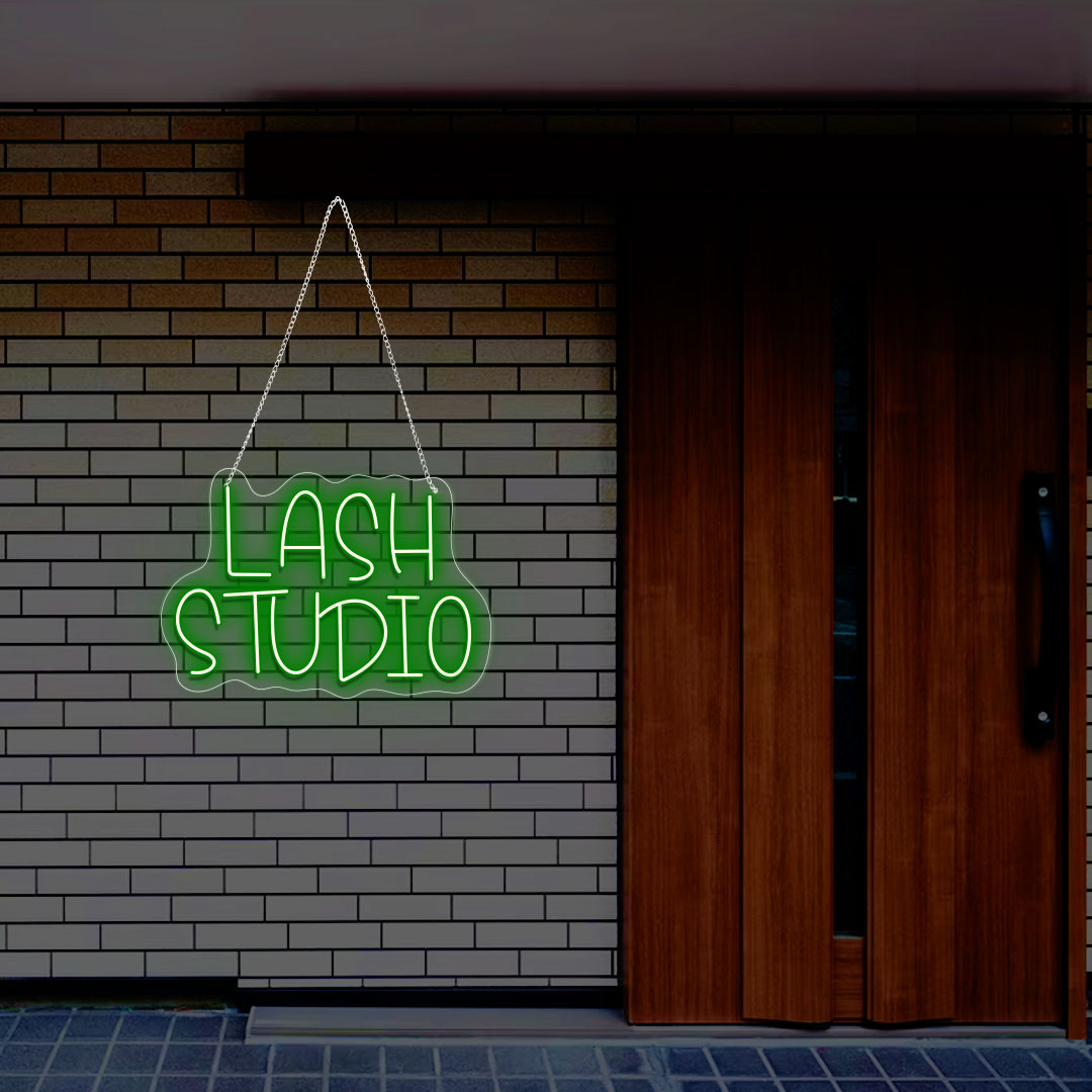 Lash Studio Text Neon Sign | CNUS013010 | Green