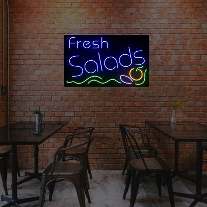 Fresh Salad Multicolor Neon Sign | Blue