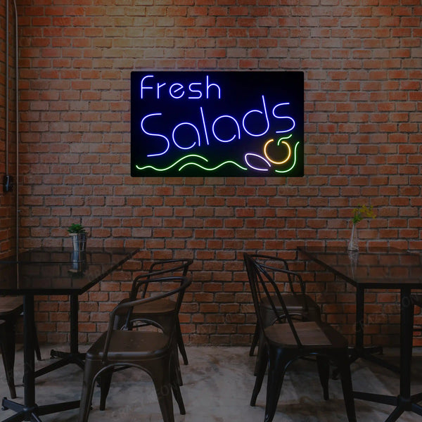 Fresh Salad Multicolor Neon Sign