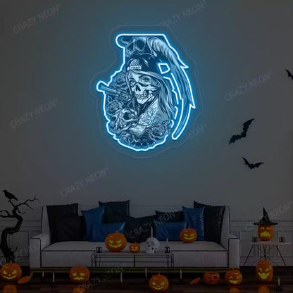 Deadly Diva Grenade Neon Artwork | Icelue