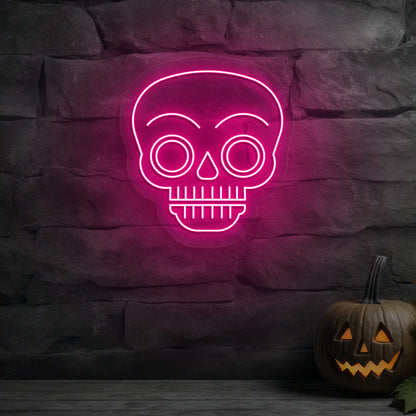 Glow Skull Neon Sign | Pink