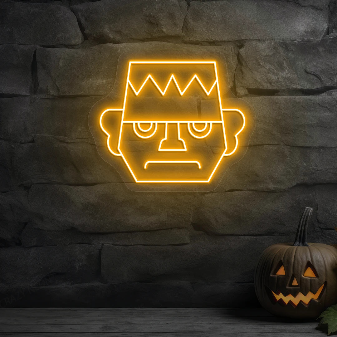 Frankenstein Neon Sign | Orange