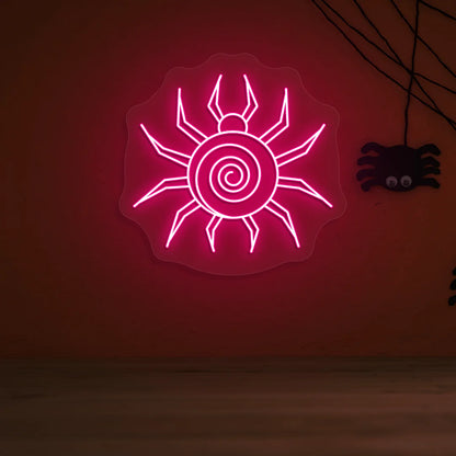 Spiral Spider Neon Sign | Pink