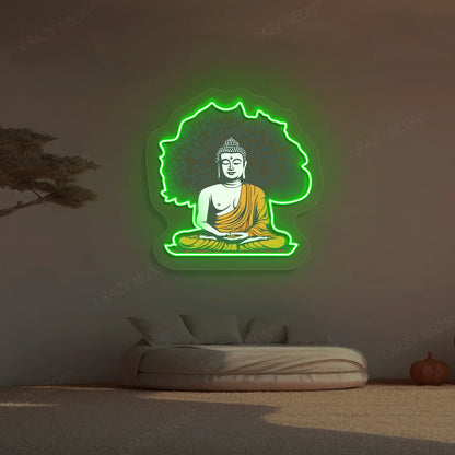 Bodhi Buddha Neon Artwork