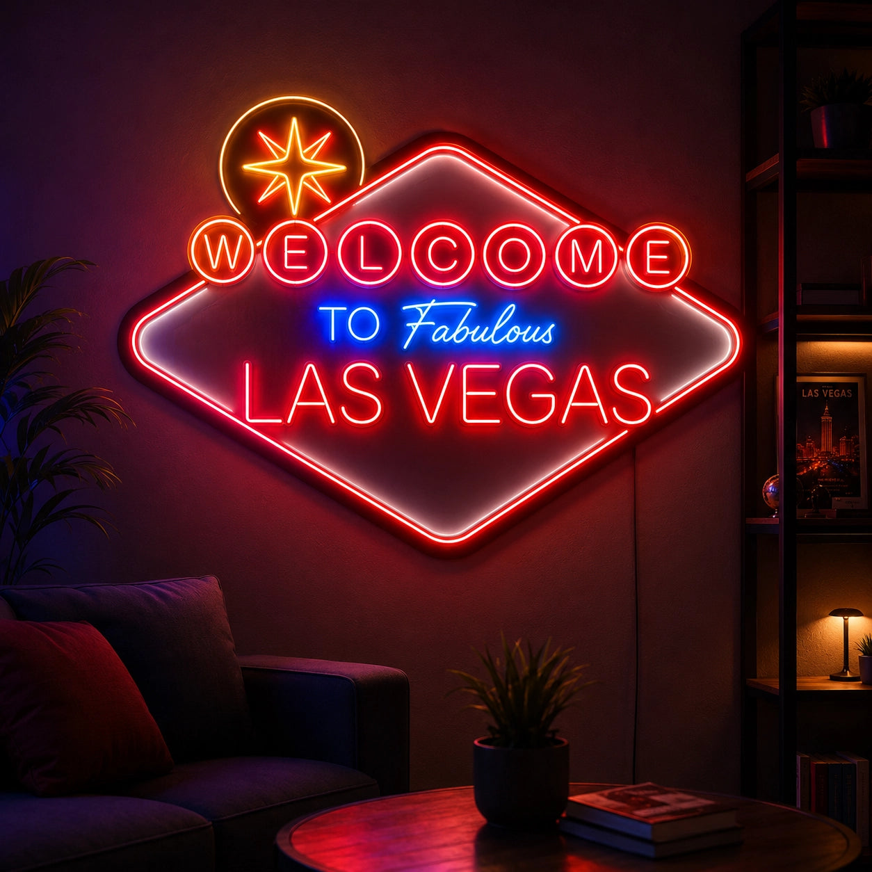 Welcome To Fabulous Las Vegas Vintage Neon Sign in asthetic home decor