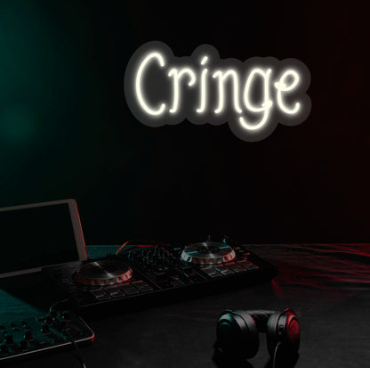 Cringe Neon Sign | warmwhite
