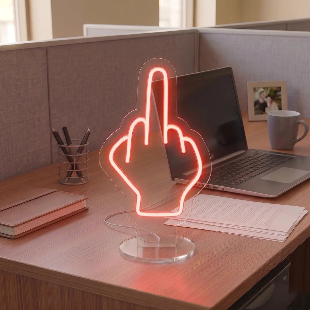 F OFF Mini Neon Sign in Red color